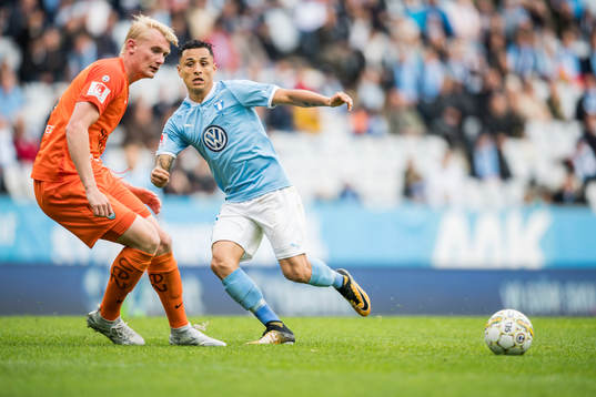 under fotbollsmatchen i Allsvenskan mellan Malmö FF och