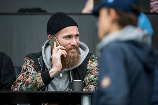 Malmö FFs Jo Inge Berget på läktaren