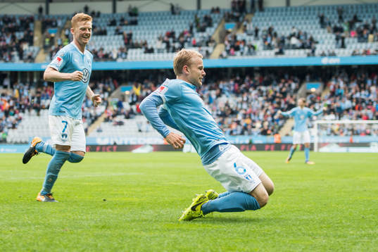Malmö FFs Oscar Lewicki jublar