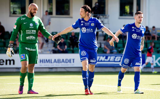 Sirius målvakt Joshua Wicks  och Sundsvalls Linus
