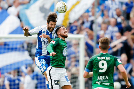 IFK Göteborgs Mattias Bjärsmyr och Jönköpings Dzenis