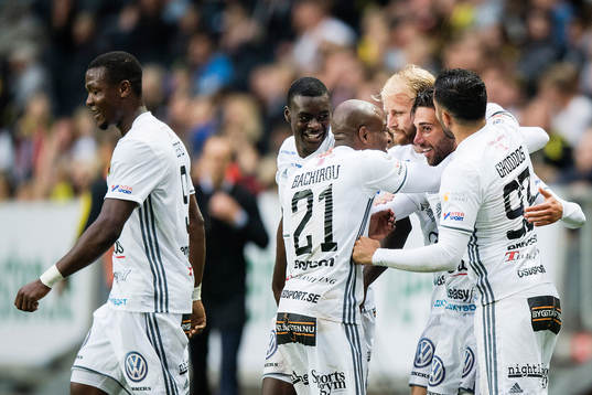 Östersunds spelare jublar