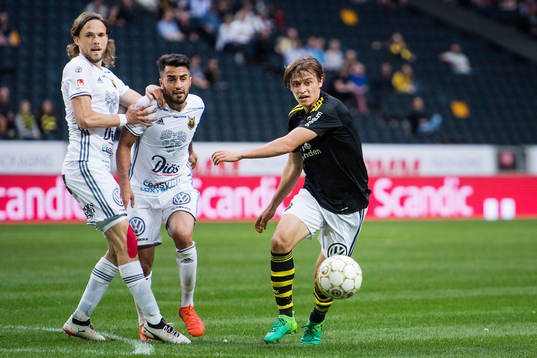 s Simon Thern mot Östersunds Tom Pettersson och Gabriel