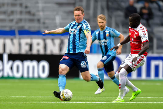Djurgårdens Kim Källström och Kalmars Ismael Silva Lima