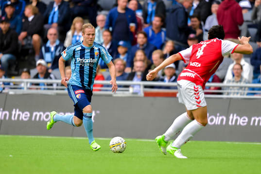 Djurgårdens Gustav Engvall och Kalmars Marko Biskupovic