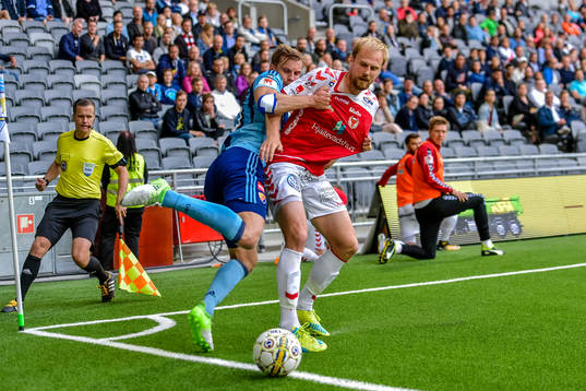 Djurgårdens Niklas Gunnarsson och Kalmars Markus