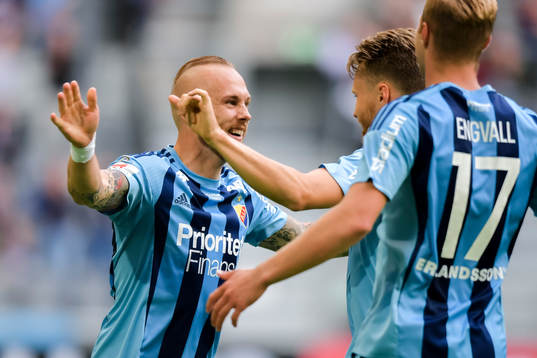 Djurgårdens Magnus Eriksson jublar