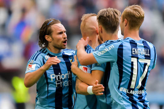 Djurgårdens spelare jublar