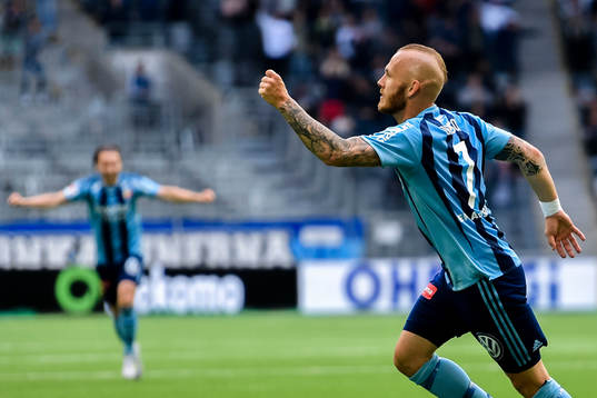 Djurgårdens Magnus Eriksson jublar