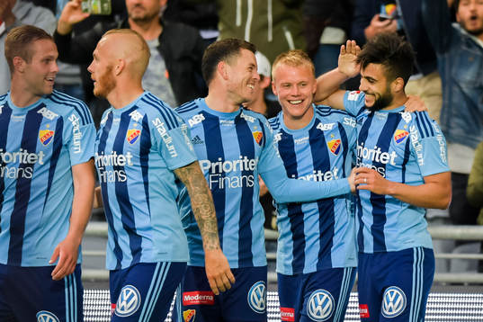 Djurgårdens spelare jublar