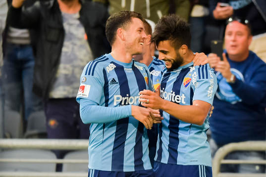 Djurgårdens spelare jublar