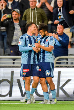 Djurgårdens spelare jublar