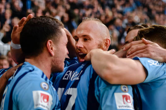 Djurgårdens Magnus Eriksson jublar