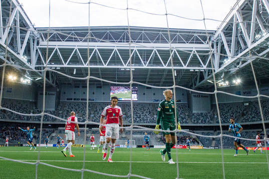 Kalmars Stefan Larsson, Emin Nouri och målvakt Ole