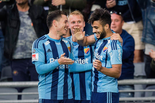 Djurgårdens Kerim Mrabti, Elliot Käck och Othman El Kabir