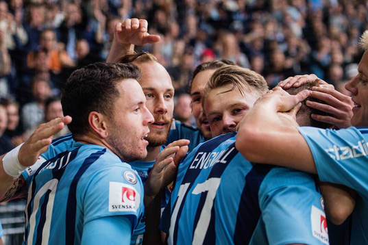 Djurgårdens Kerim Mrabti, Magnus Eriksson och Jacob Une