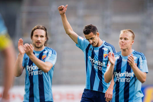 Djurgårdens Haris Radetinac tackar publiken