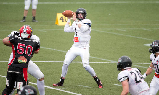 Örebro Black Knights Alexander Sundström i regnet