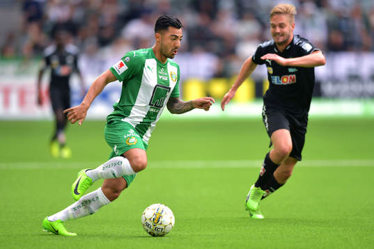 Hammarbys Jiloan Hamad och Örebros Johan Mårtensson