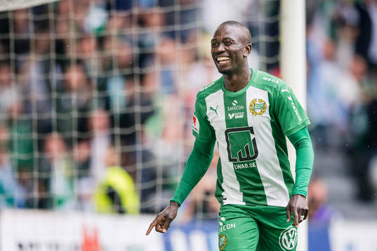 Hammarbys Pa Amat Dibba gör 3-0 och jublar