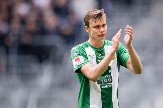 Hammarbys Marcus Degerlund tackar publiken
