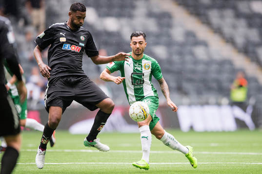 Örebros Damien Plessis och Hammarbys Jiloan Hamad