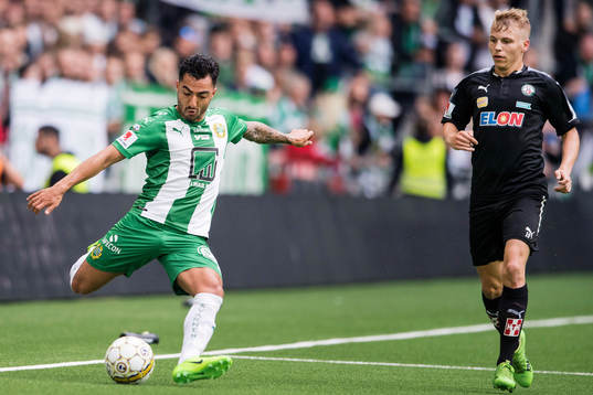 Hammarbys Jiloan Hamad och Örebros Sebastian Ring