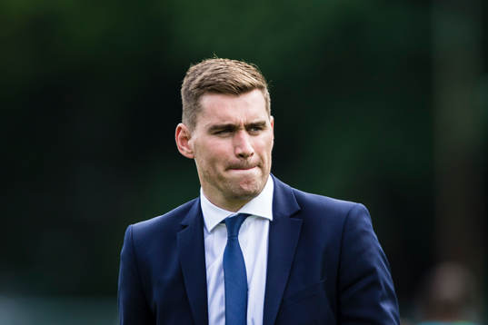 AFC Eskilstunas tränare Michael Jolley innan