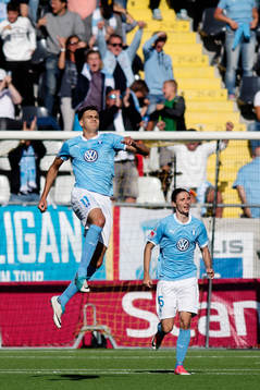 Malmö FFs Alexander Jeremejeff jublar