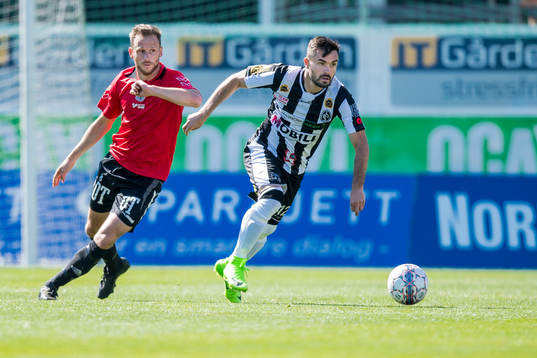 Oskarshamns Joakim Lengyel och Landskronas Igor Arsenijevic
