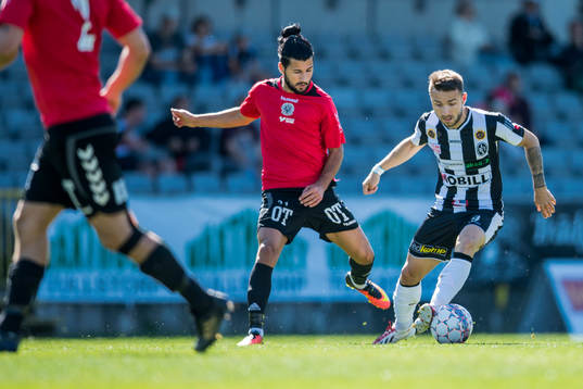 Oskarshamns Peiman Eliassi och Landskronas Filip Pivkovski