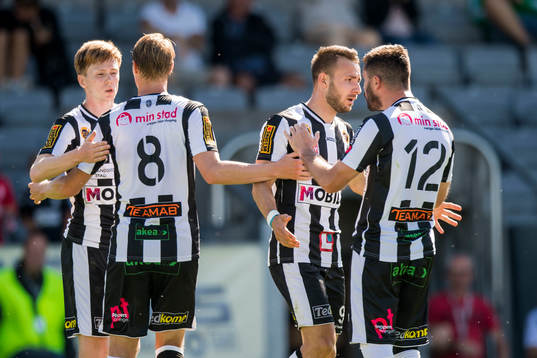 Landskronas spelare jublar