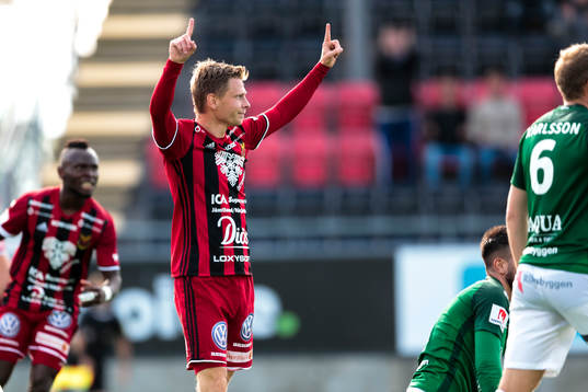 Östersunds Johan Bertilsson jublar