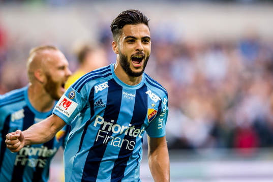 Djurgårdens Othman El Kabir jublar