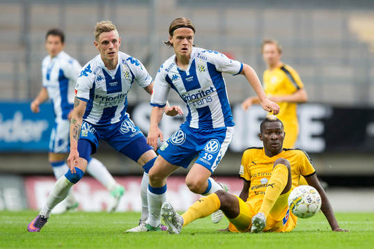 IFK Göteborgs Sören Rieks och August Erlingmark mot