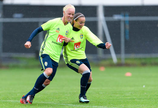 Caroline Seger och Kosovare Asllani