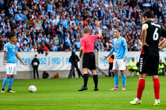 Malmö FFs Pawel Cibicki får en varning
