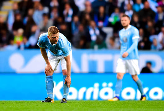 Malmö FFs Anders Christiansen  deppar