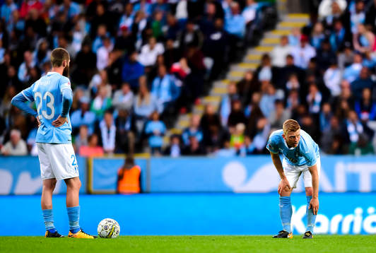 Malmö FFs Anders Christiansen  deppar
