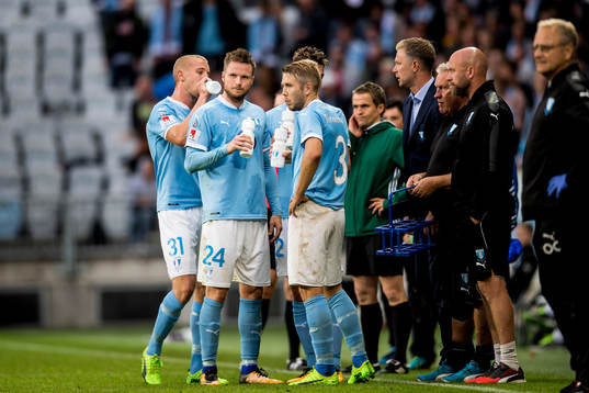 Malmö FFs Franz Brorsson, Lasse Nielsen och Anton
