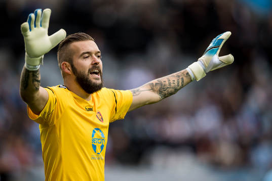Vardars målvakt Filip Gachevski