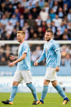 Malmö FFs Anders Christiansen och Lasse Nielsen