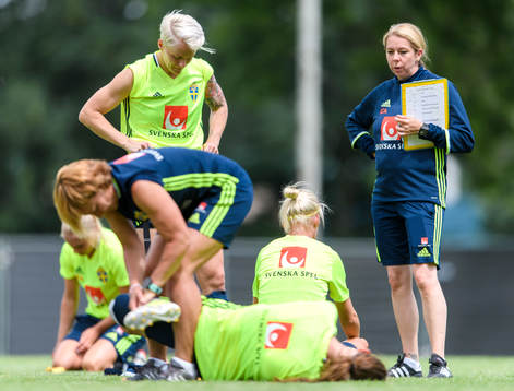 Nilla Fischer och fysiolog Helena Andersson