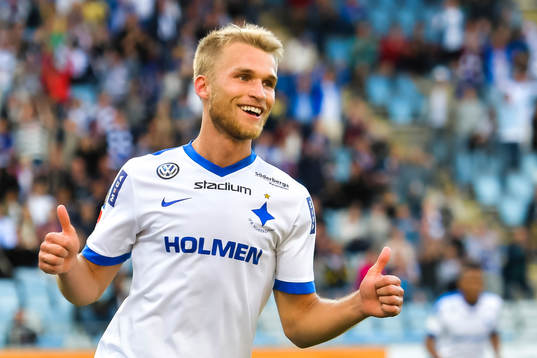 Norrköpings Sebastian Andersson jublar