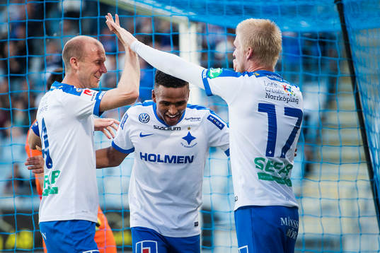 Norrköpings Andreas Johansson (tv) och Niclas Eliasson (m)