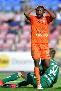 AFC Eskilstunas Chidi Omeje deppar