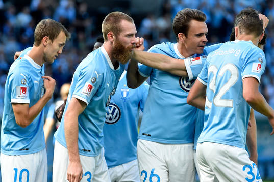 Malmö FFs Magnus Wolff Eikrem, Andreas Vindheim och