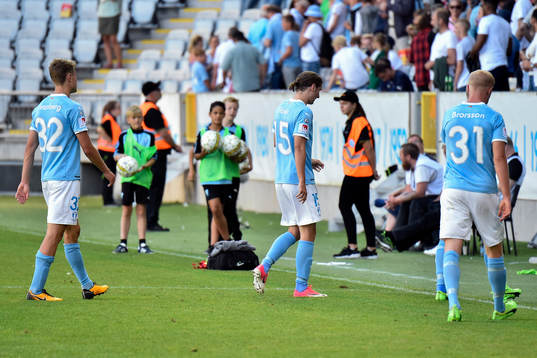 Malmö FFs Mattias Svanberg, Pawel Cibicki och Franz