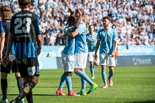 Malmö FFs Kingsley Sarfo jublar
