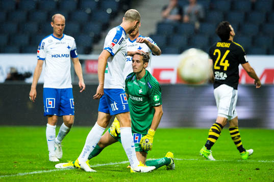 Norrköpings Andreas Johansson , Jon Gudni Fjoluson och
